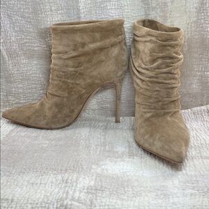 Gianvito Rossi Olive Suede Ankle Boots